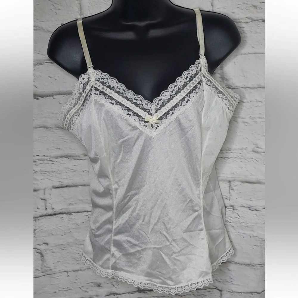 Melody White Lace Trim Camisole - Picture 1 of 8